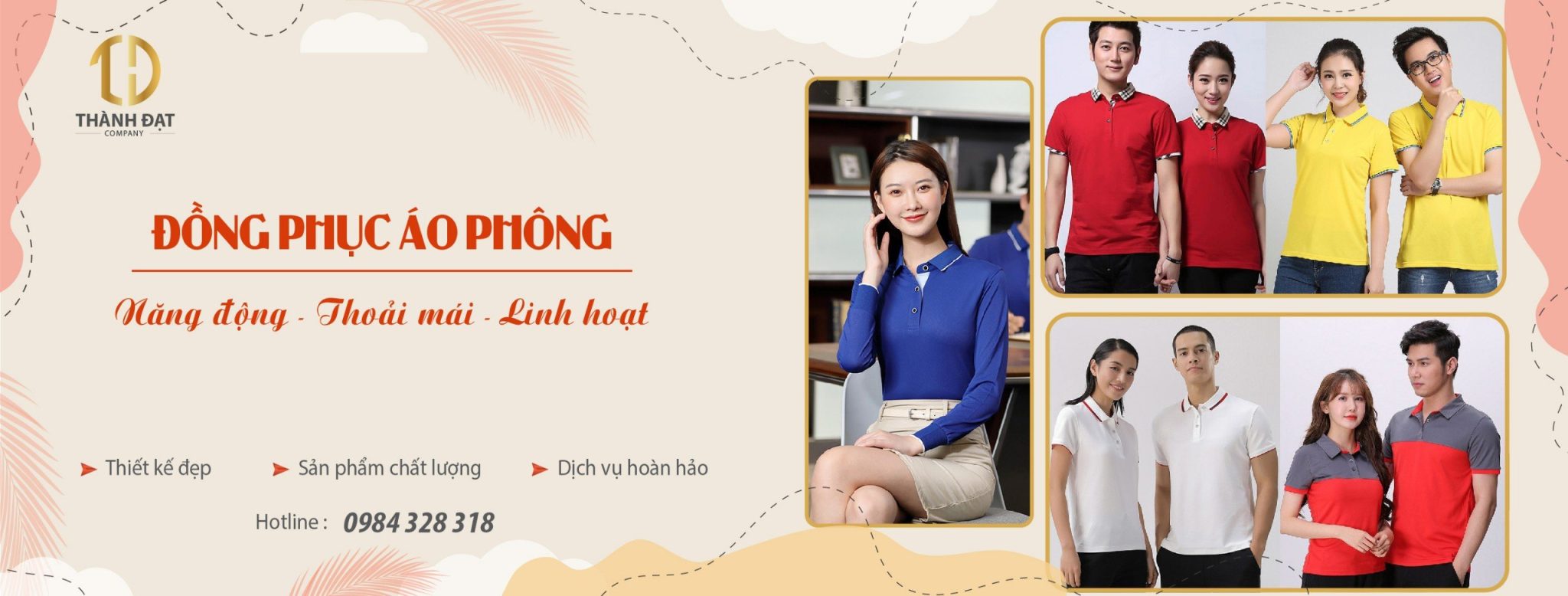 Banner đồng phục áo phông thiết kế theo yêu cầu – May Thành Đạt Hà Nội