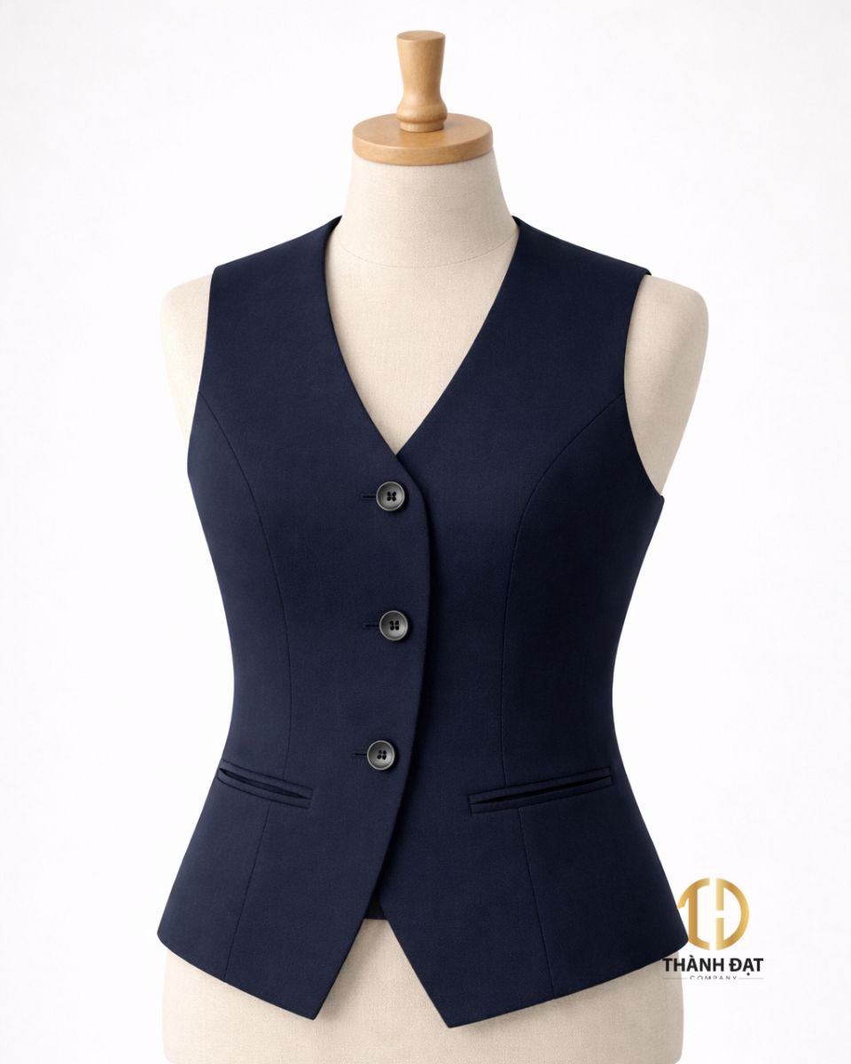 áo gile đồng phục nữ nhân viên showroom kính mắt