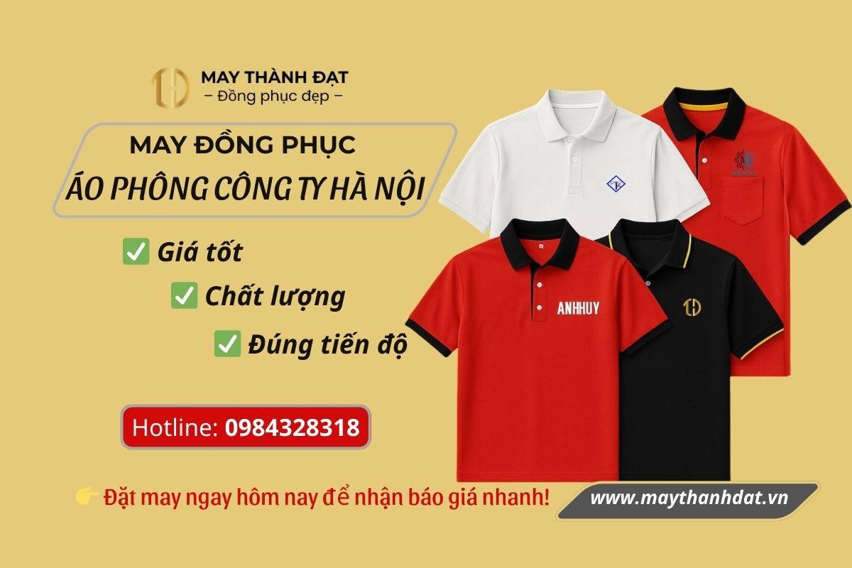 Đồng phục áo phông công ty Hà Nội – Mẫu áo phông đẹp, thoải mái, chuyên nghiệp