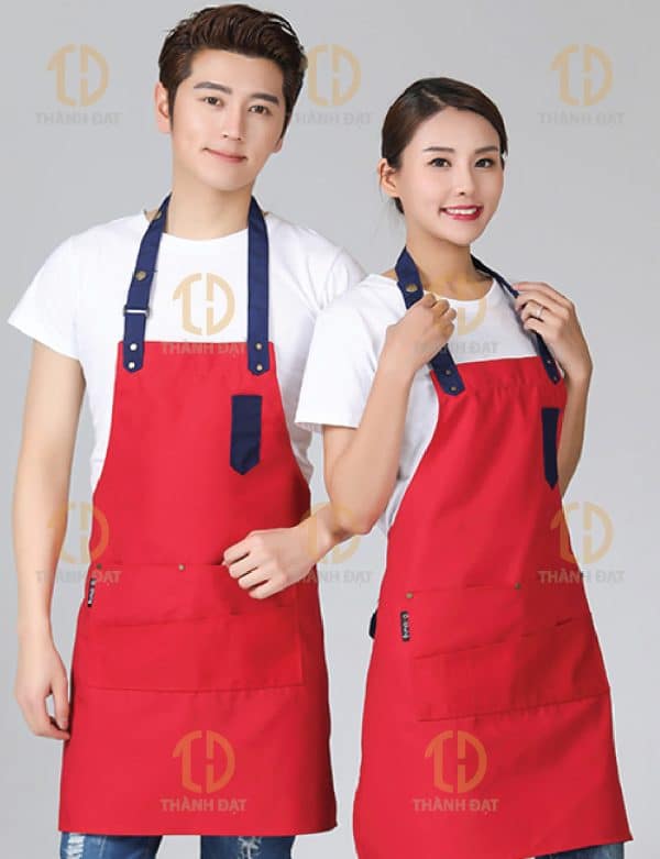 Tạp dề dài phối màu bắt mắt được giới trẻ ưa chuộng