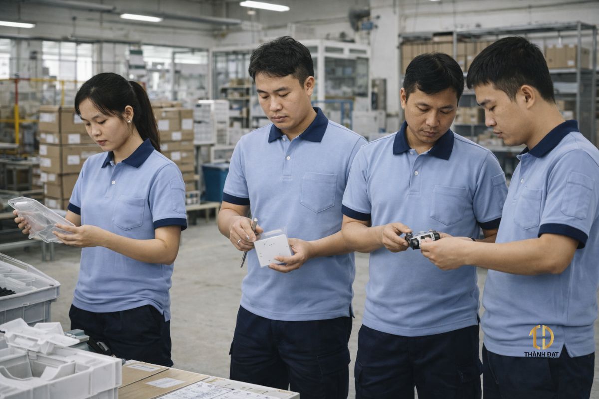 Áo phông đồng phục cho nhân viên kỹ thuật và sản xuất