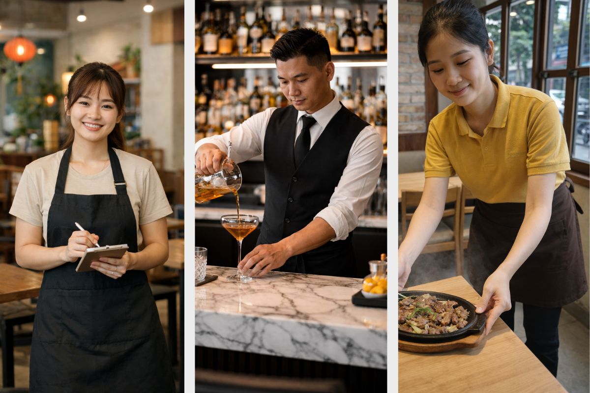 các mẫu đồng phục phục vụ nhà hàng phổ biến hiện nay