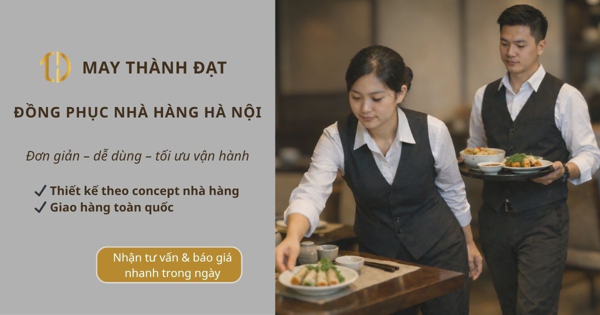 Đồng phục nhà hàng Hà Nội cho nhân viên phục vụ chuyên nghiệp