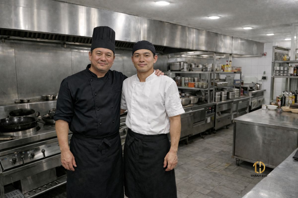 Phân cấp đồng phục bếp trưởng và phụ bếp trong nhà hàng