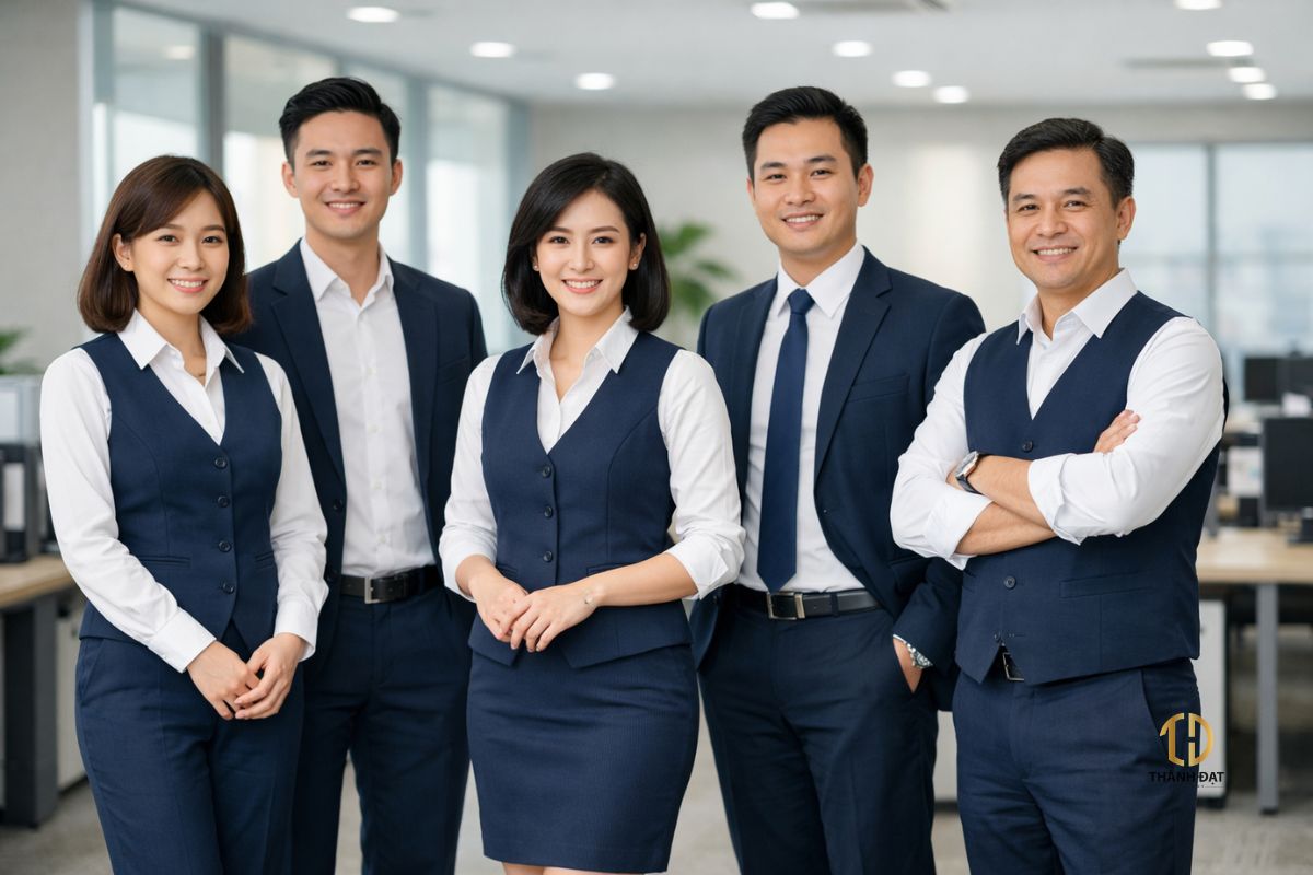 vest gile đồng phục công sở cho nhân viên lễ tân và quản lý