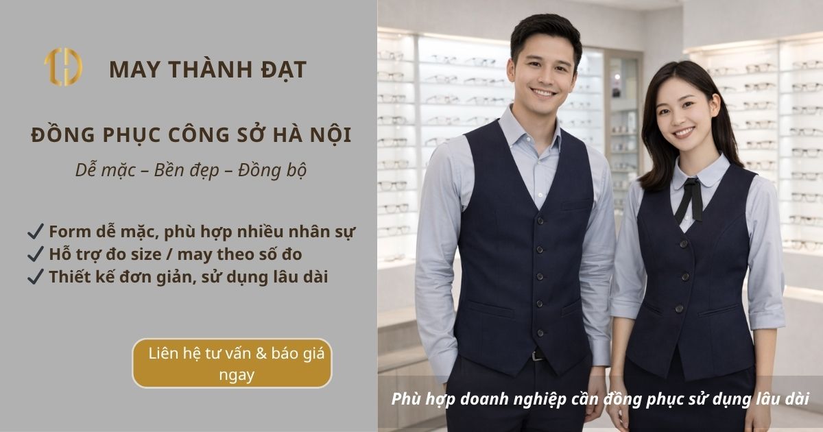 may đồng phục công sở Hà Nội thiết kế đơn giản dễ mặc bền đẹp cho doanh nghiệp
