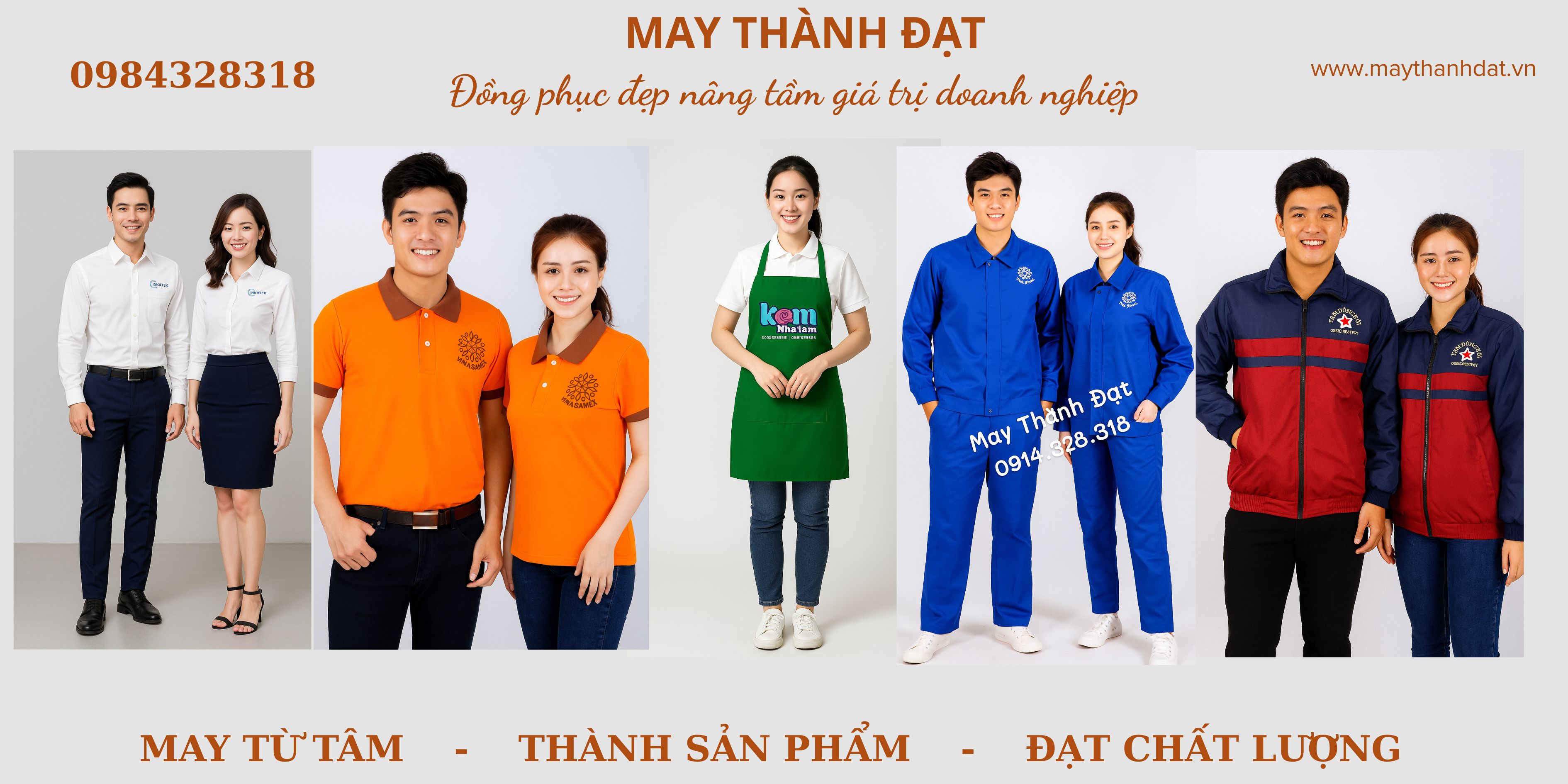 Banner quảng cáo công ty may đồng phục Thành Đạt