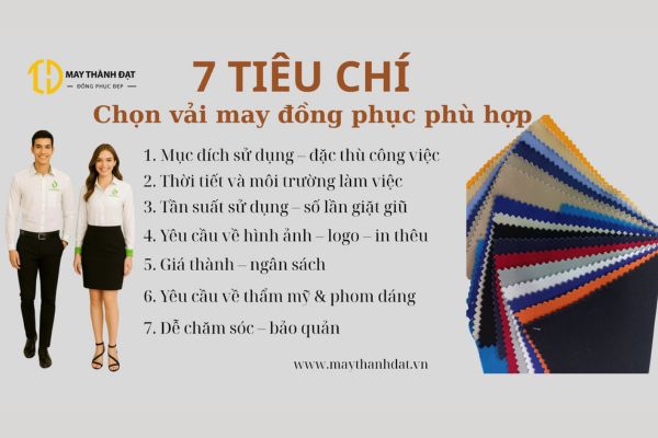 7 tiêu chí quan trọng giúp doanh nghiệp, quán ăn, trường học... chọn đúng chất liệu vải may đồng phục phù hợp