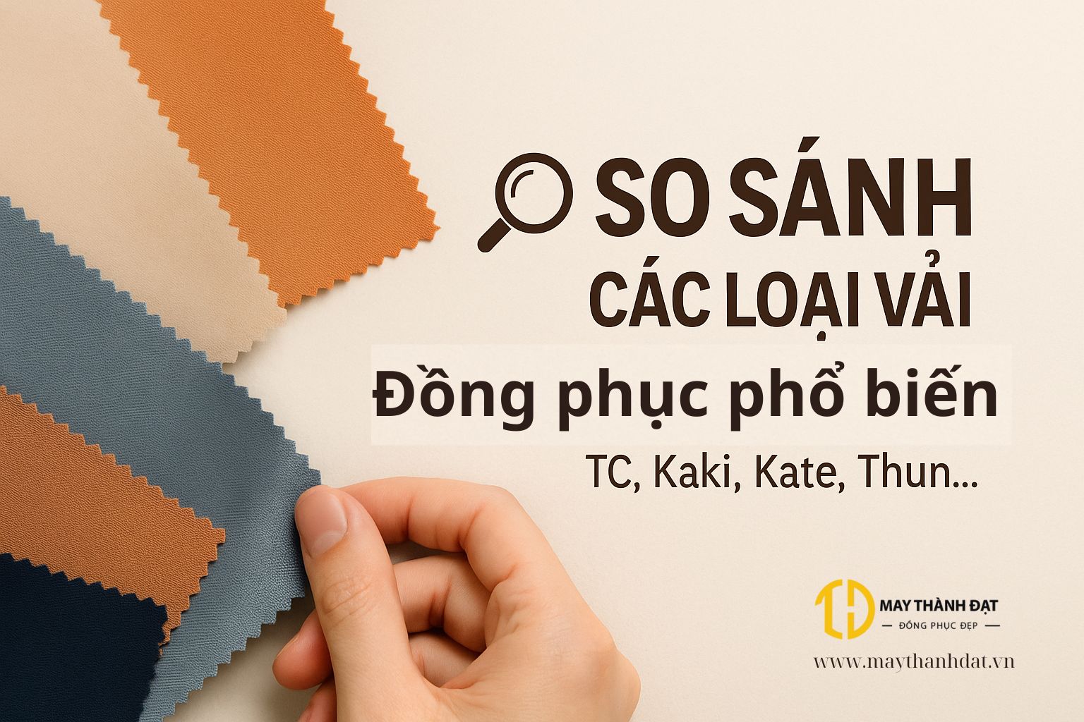 So sánh các loại vải may đồng phục: cotton 100%, cotton 65/35, kate, thun cá sấu – theo độ thoáng, giá, độ bền