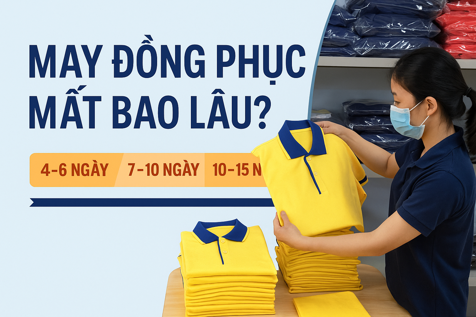 Thời gian sản xuất đồng phục tại May Thành Đạt