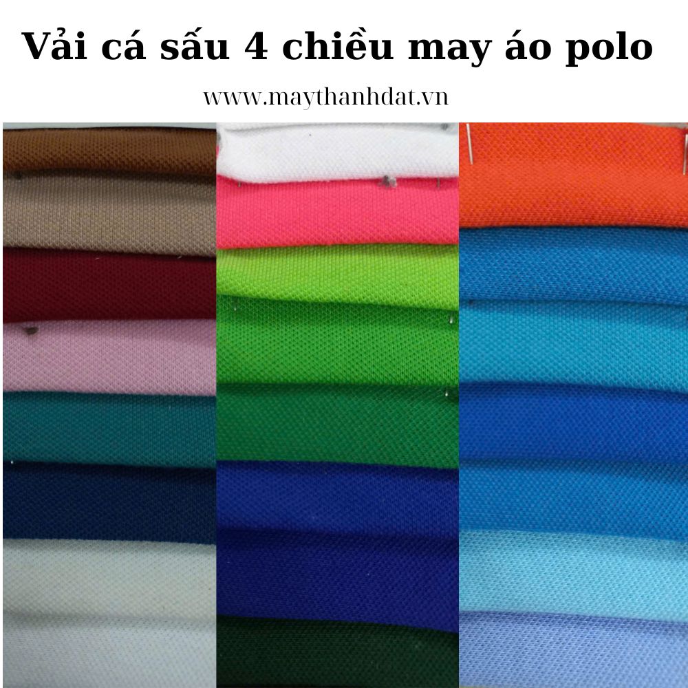 Vải thun cá sấu CVC 65/35 chuyên dùng may áo polo đồng phục