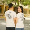 Áo đồng phục nhóm lớp cổ tròn màu trắng slogan Một thời để nhớ – May Thành Đạt