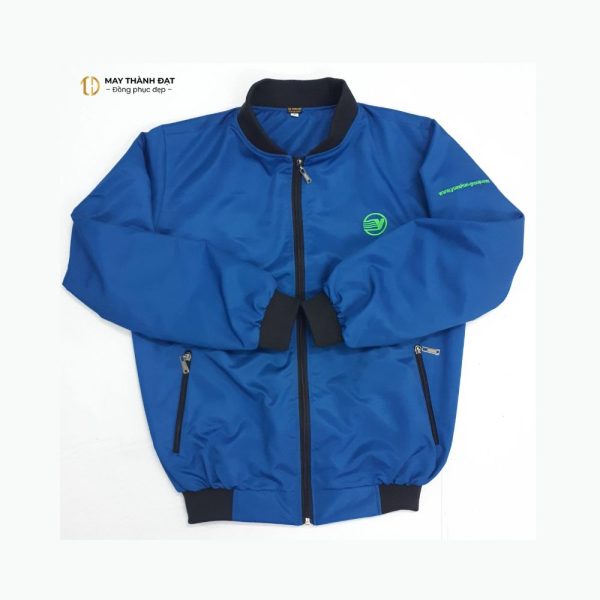 ảnh chụp phẳng mẫu áo khoác bomber đồng phục nam nữ – May Thành Đạt Hà Nội