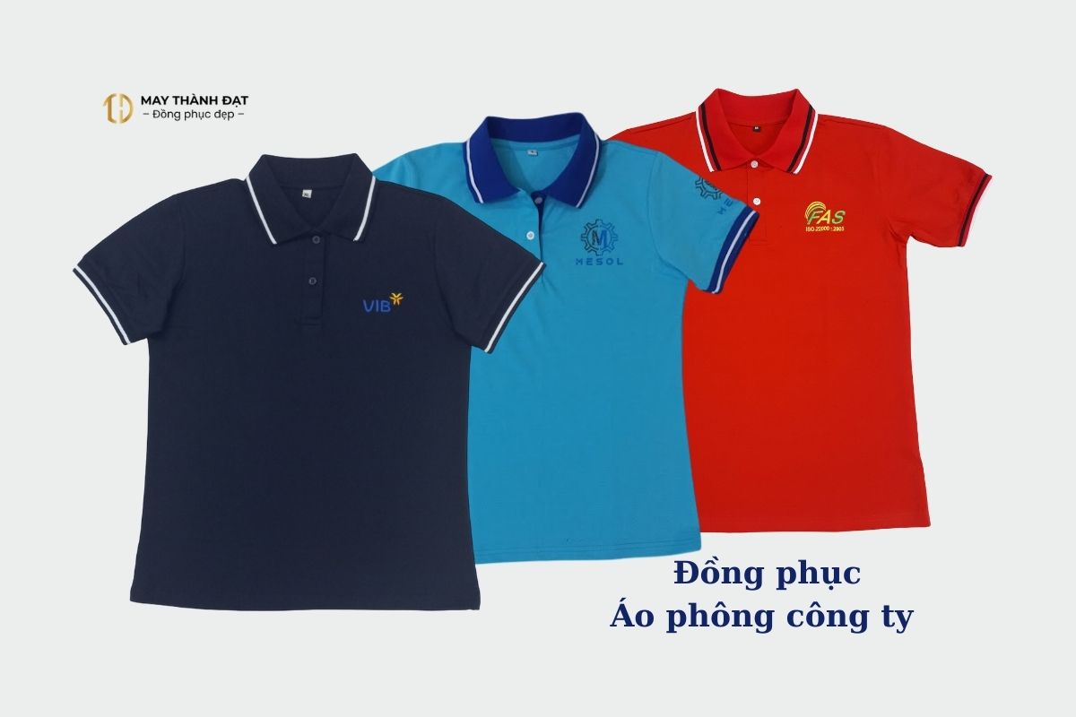 Đồng phục áo phông công ty đẹp tại Hà Nội – May Thành Đạt