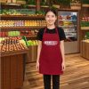 Tạp dề yếm dài màu đỏ đô có túi và dây điều chỉnh