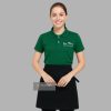 Áo phông polo đồng phục phục vụ nhà hàng tay ngắn màu xanh ve chai tại Hà Nội