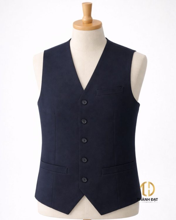 Áo gile cổ V màu xanh navy dành cho nam