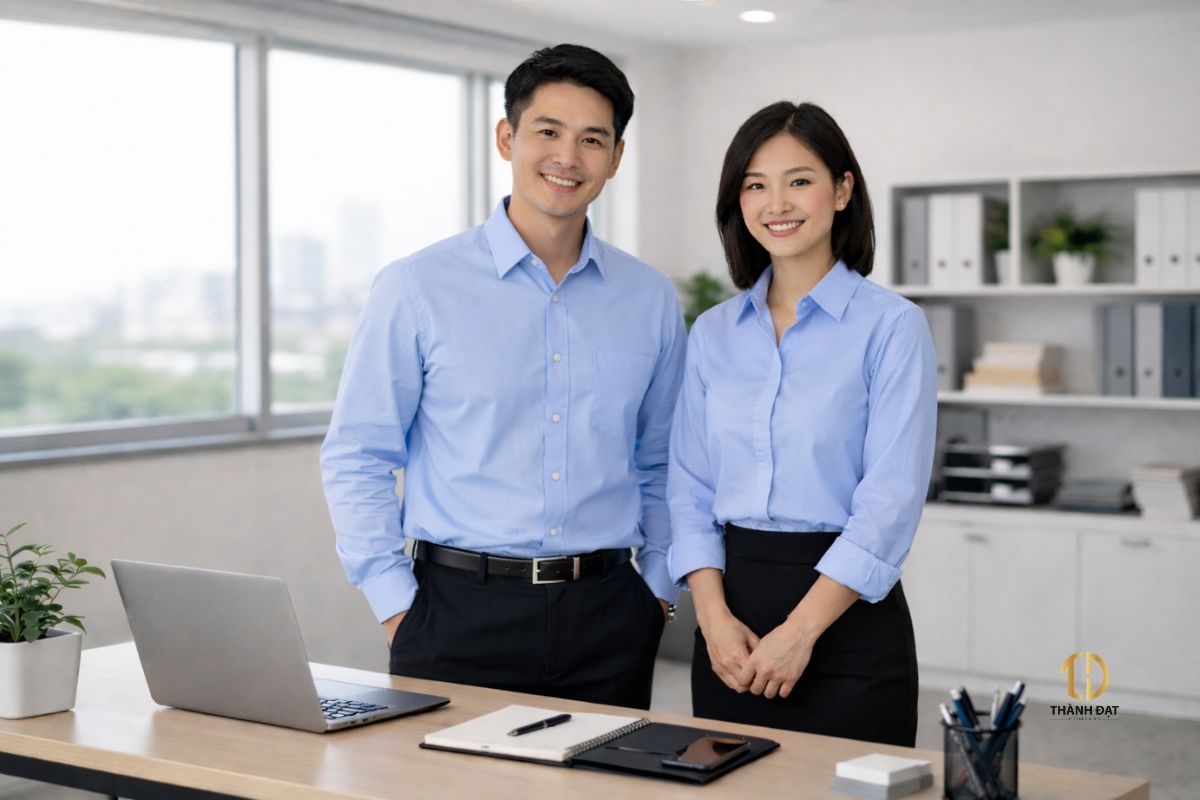 Áo sơ mi đồng phục công sở cho nhân viên văn phòng tại doanh nghiệp Hà Nội