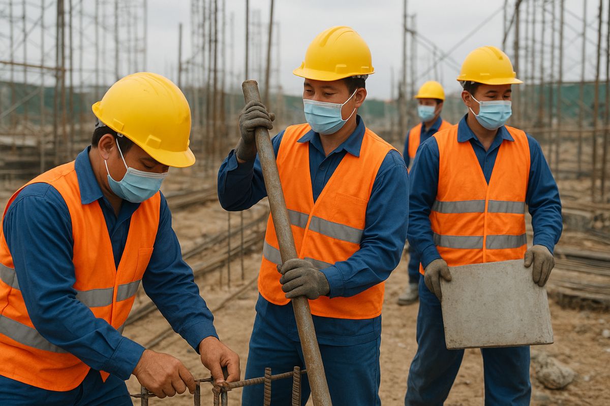 Đồng phục bảo hộ lao động cho công nhân công trường và sản xuất