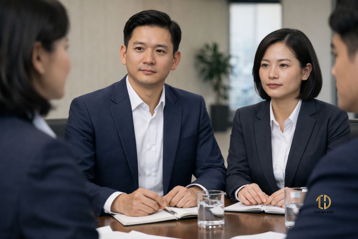 Nhân viên mặc đồng phục công sở trong môi trường làm việc văn phòng tại Hà Nội