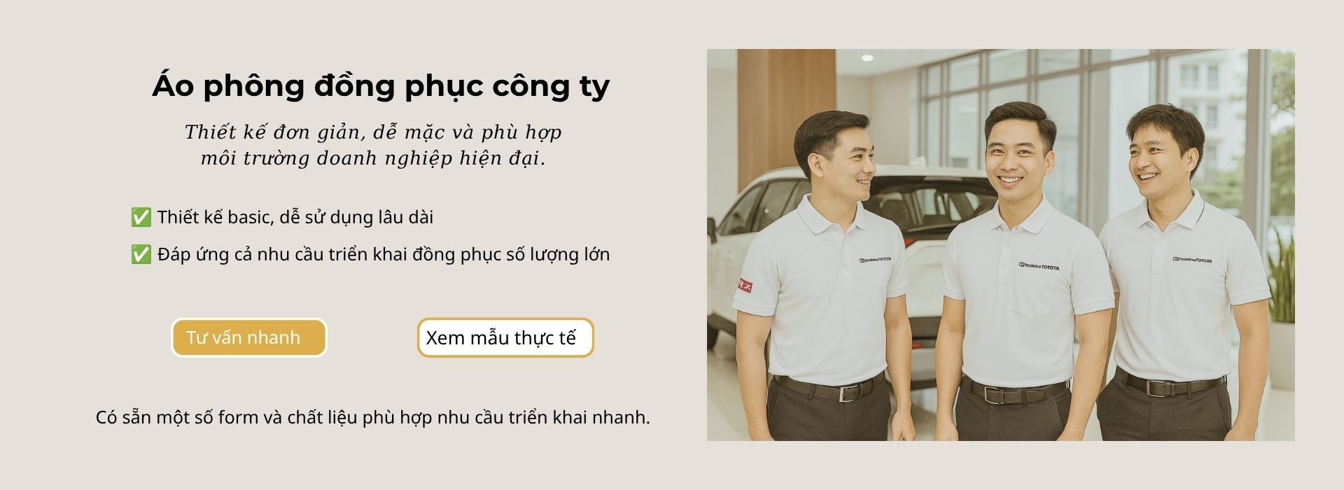 Áo phông đồng phục công ty form basic cho môi trường doanh nghiệp