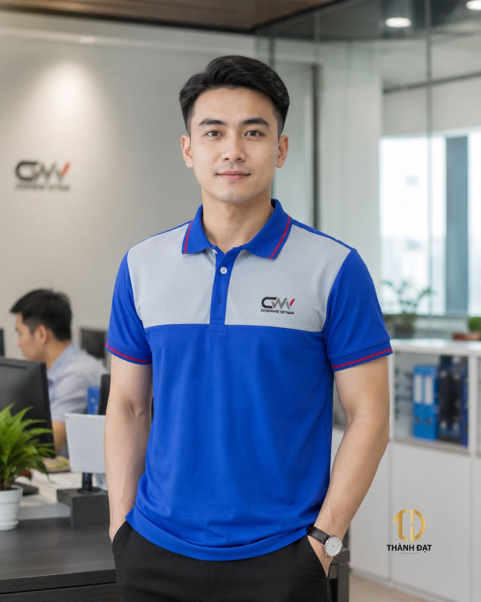 Áo polo đồng phục phối màu cho doanh nghiệp