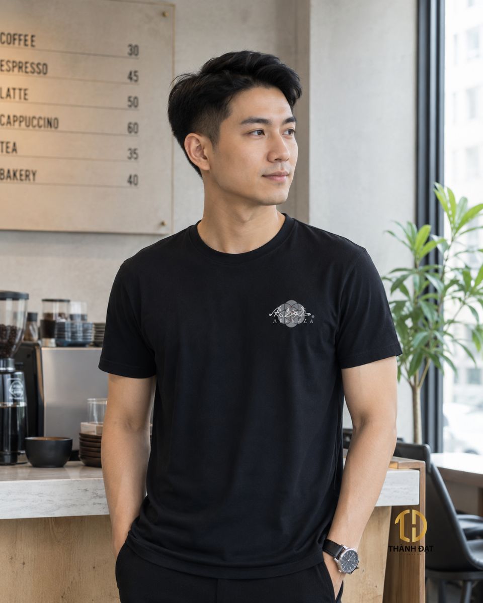 Áo thun basic đồng phục quán cafe trẻ trung và dễ mặc
