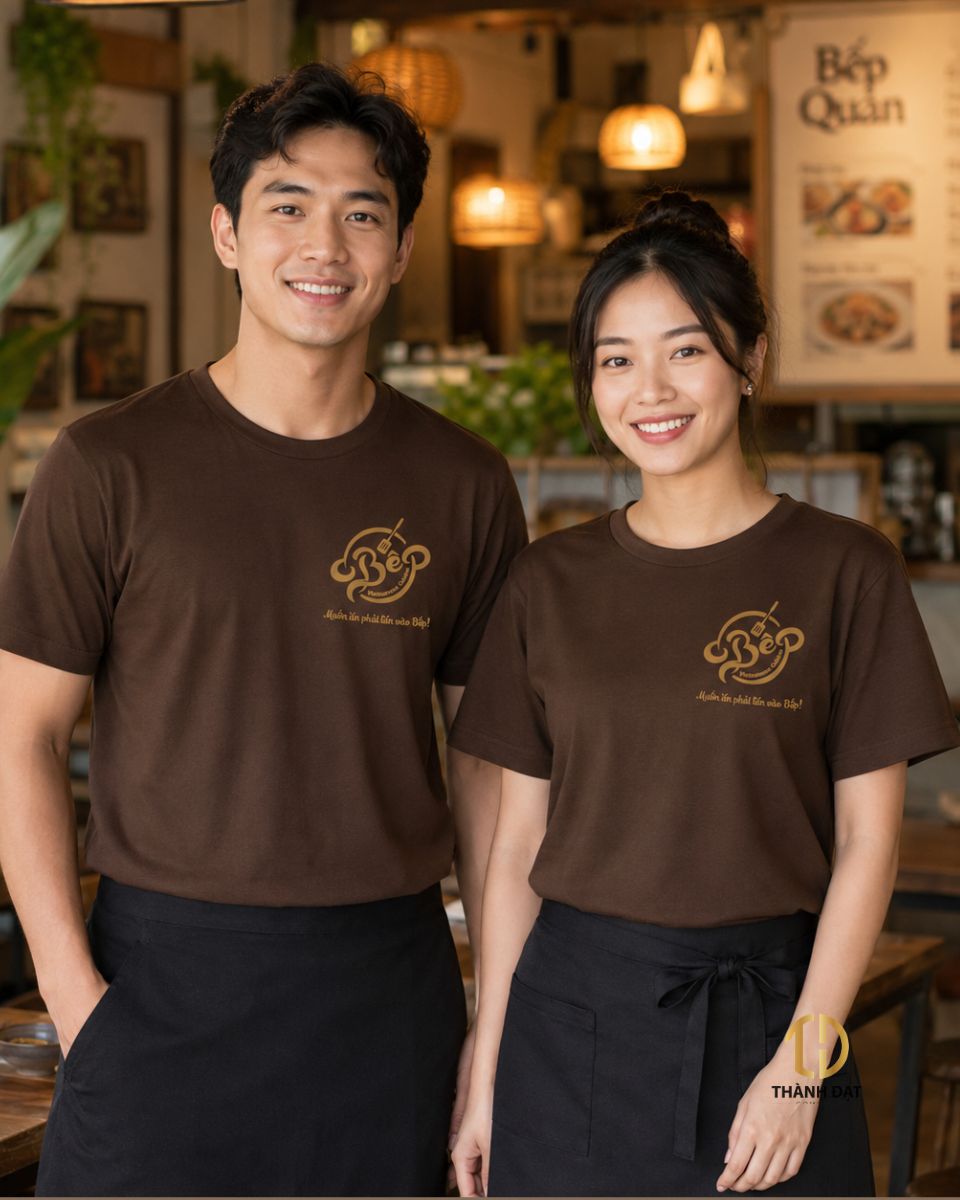 Nam và nữ sử dụng chung mẫu áo phông đồng phục form unisex